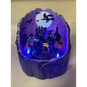 Pan Asain Creations Pumpkin Hollow Brewing Witches Animated Spooky Village Scene
